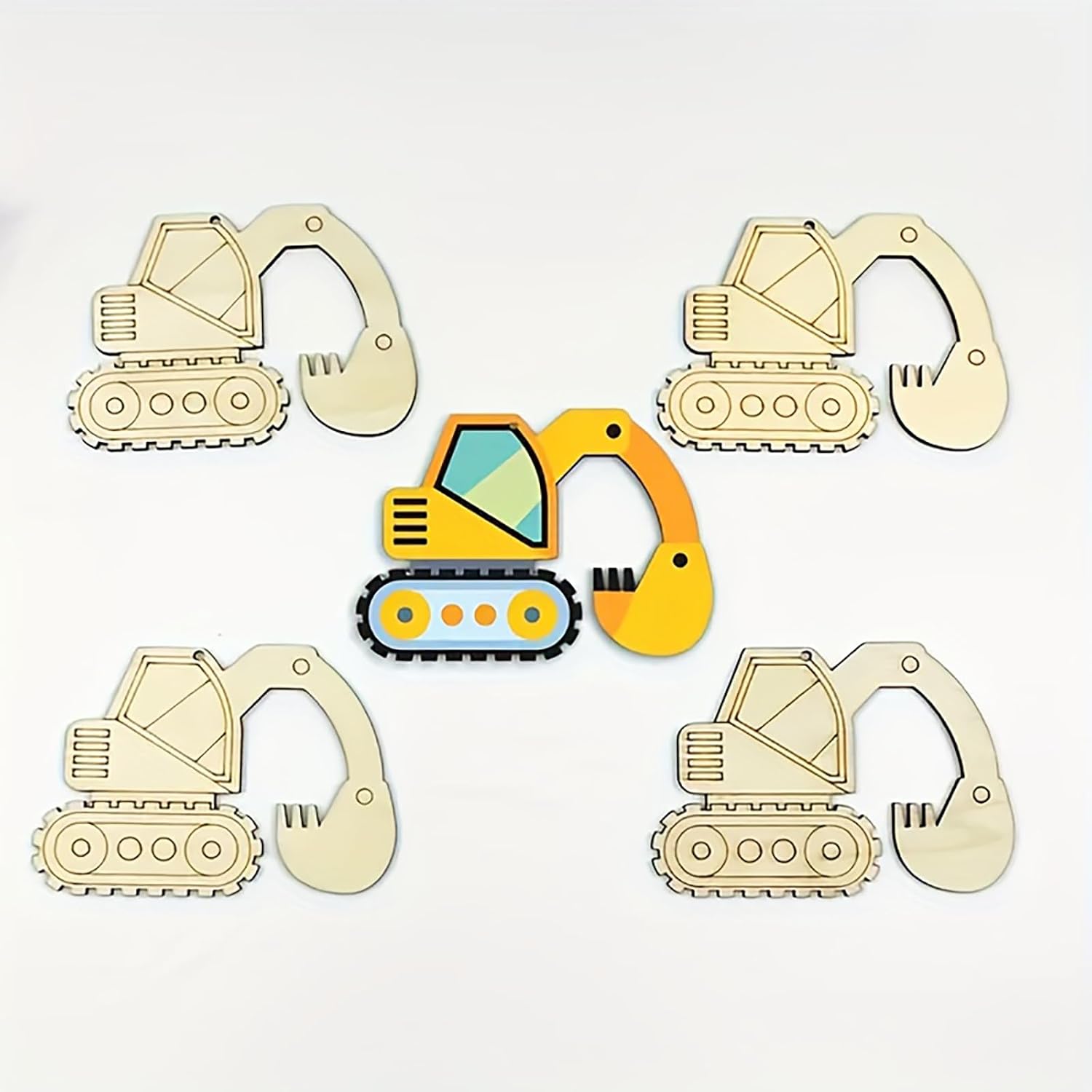 wooden machine shapes for craft projects
