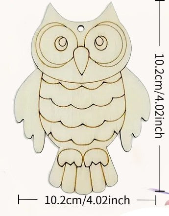 Wood Owl Silhouette Cutouts