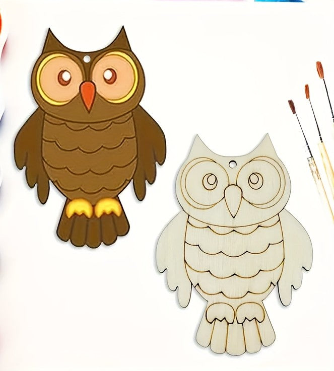 Unfinished Owl Wood Cutouts