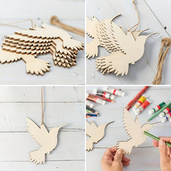 unfinished wood bird cutouts