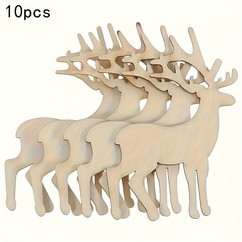 unfinished wood reindeer shapes