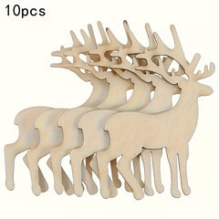 unfinished wood reindeer shapes