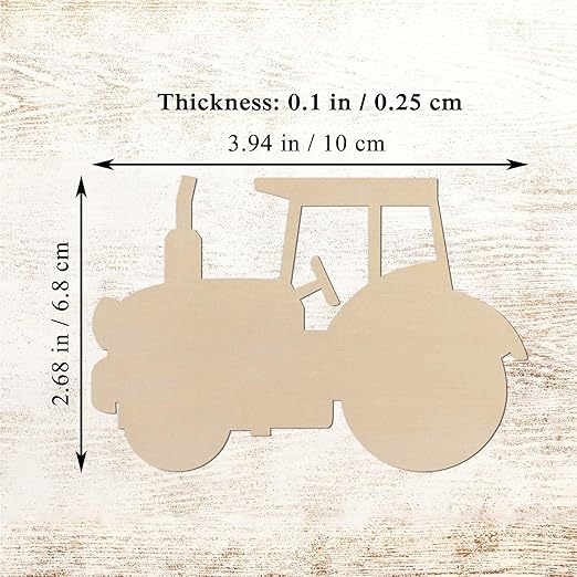 wooden tractor craft base for diy
