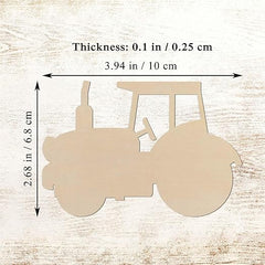 wooden tractor craft base for diy
