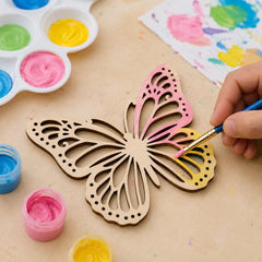 butterfly wood cutout for painting resin and lippan art