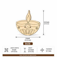 unfinished mdf diya base for painting