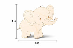 wooden elephant cutout for painting projects
