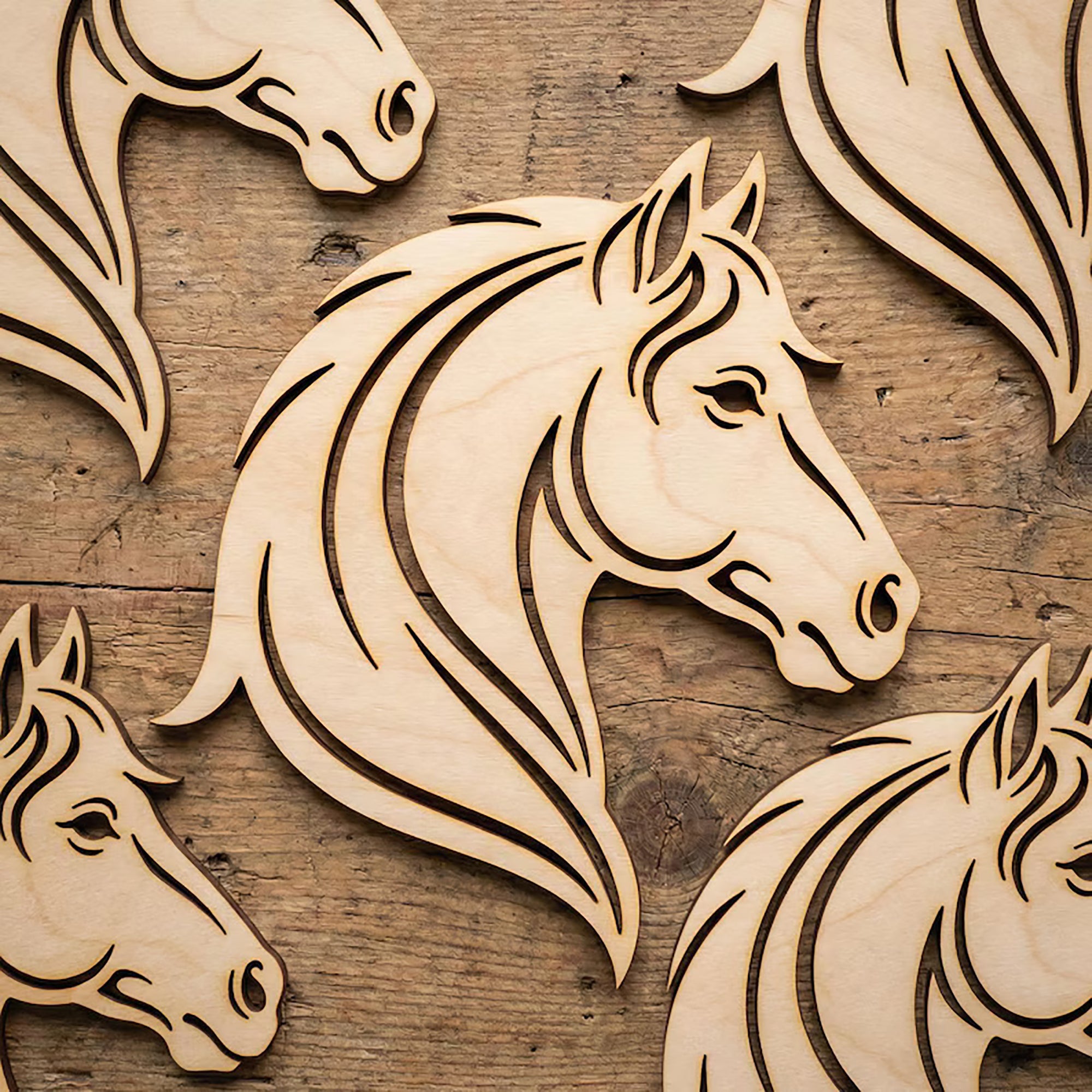 unfinished horse wood blanks for painting
