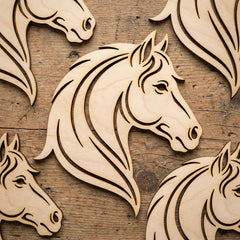 unfinished horse wood blanks for painting
