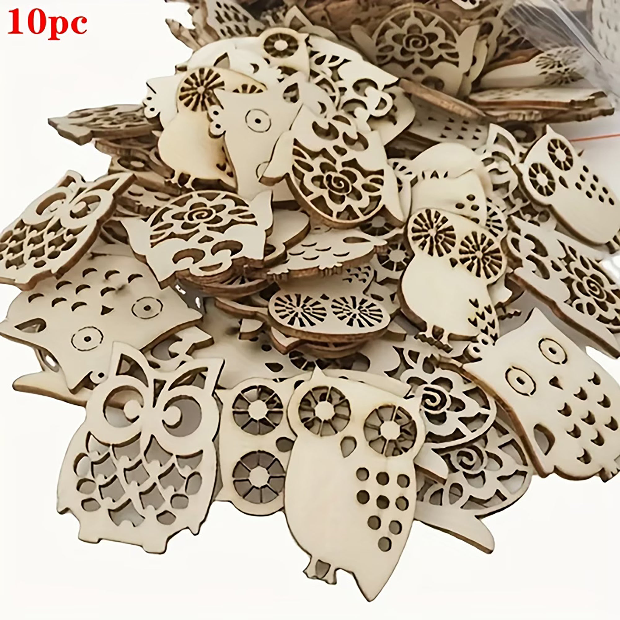 wooden owl shapes for kids craft
