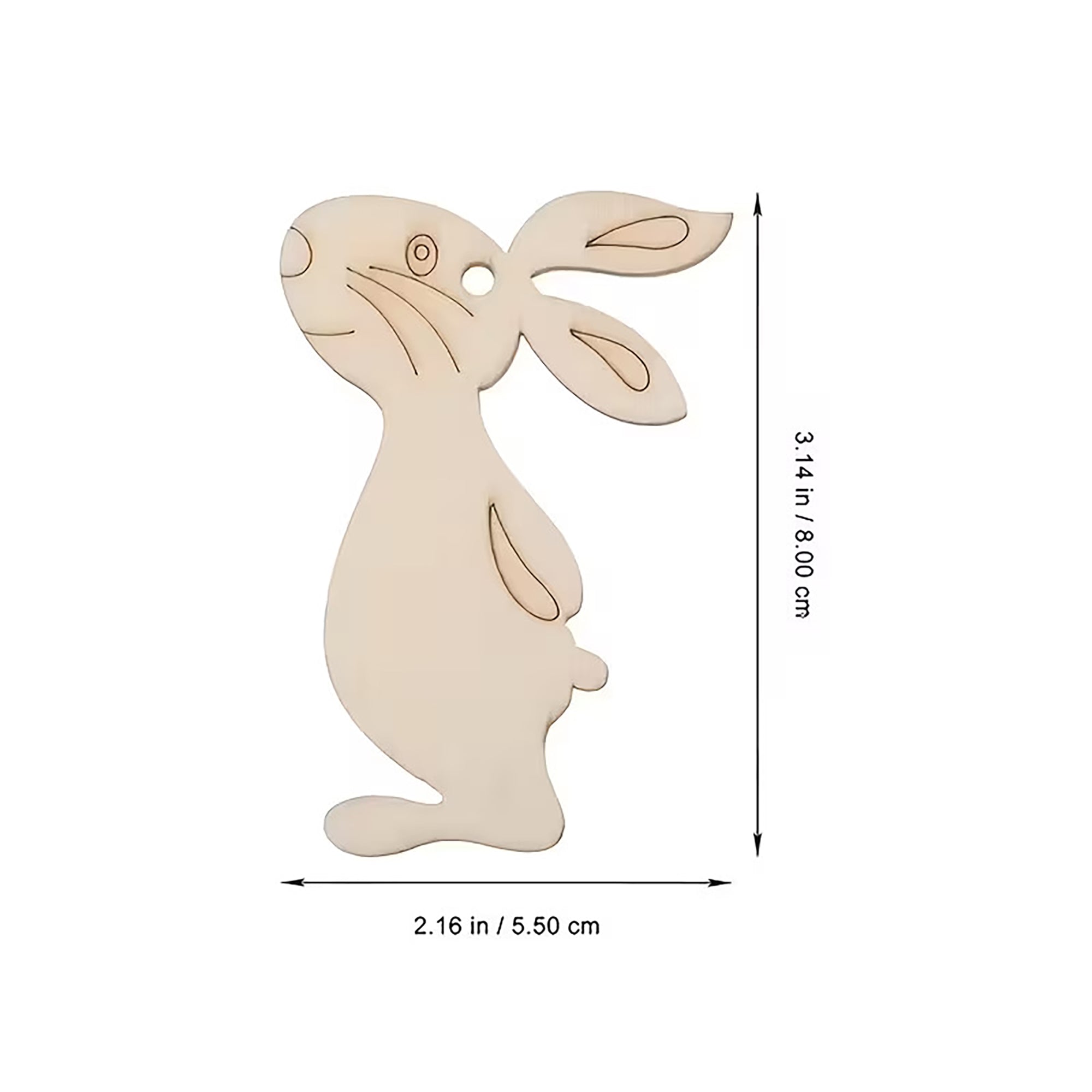 rabbit shape wooden craft
