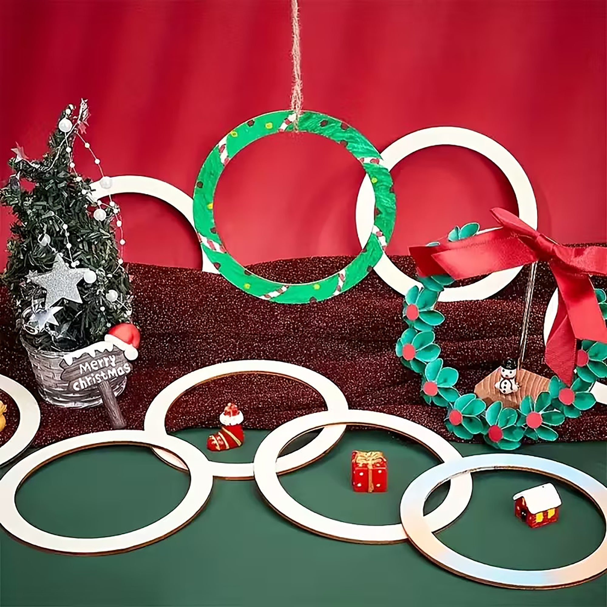 craft wooden rings for home decoration