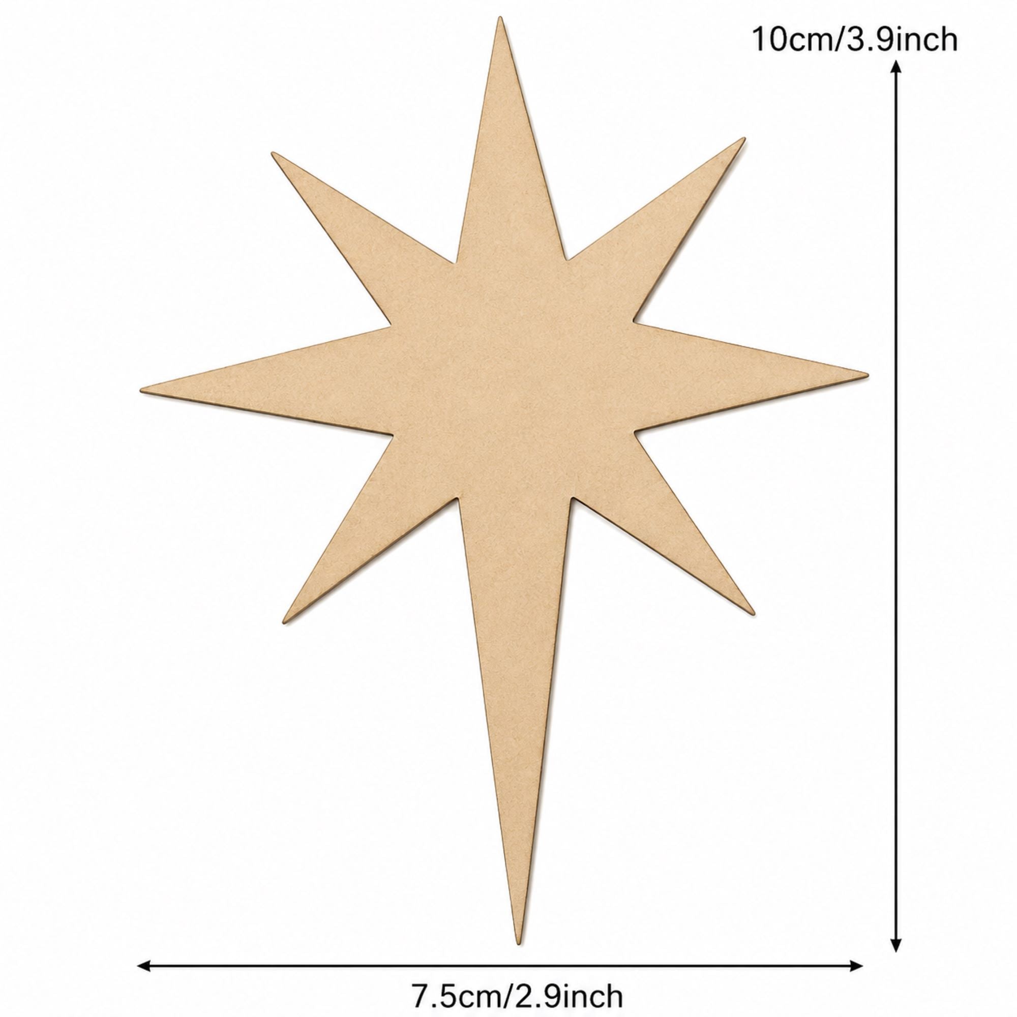 wooden star shape for painting and resin art