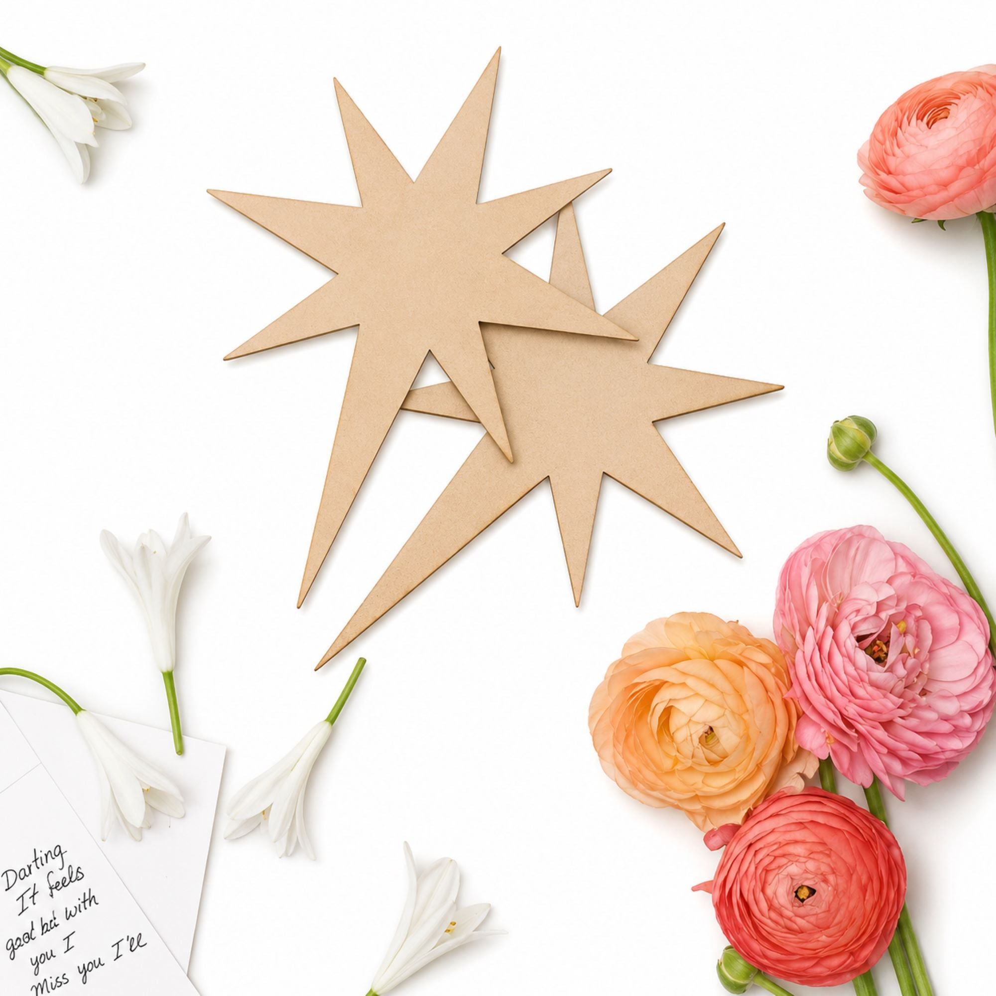 diy star wood cutout for mandala art