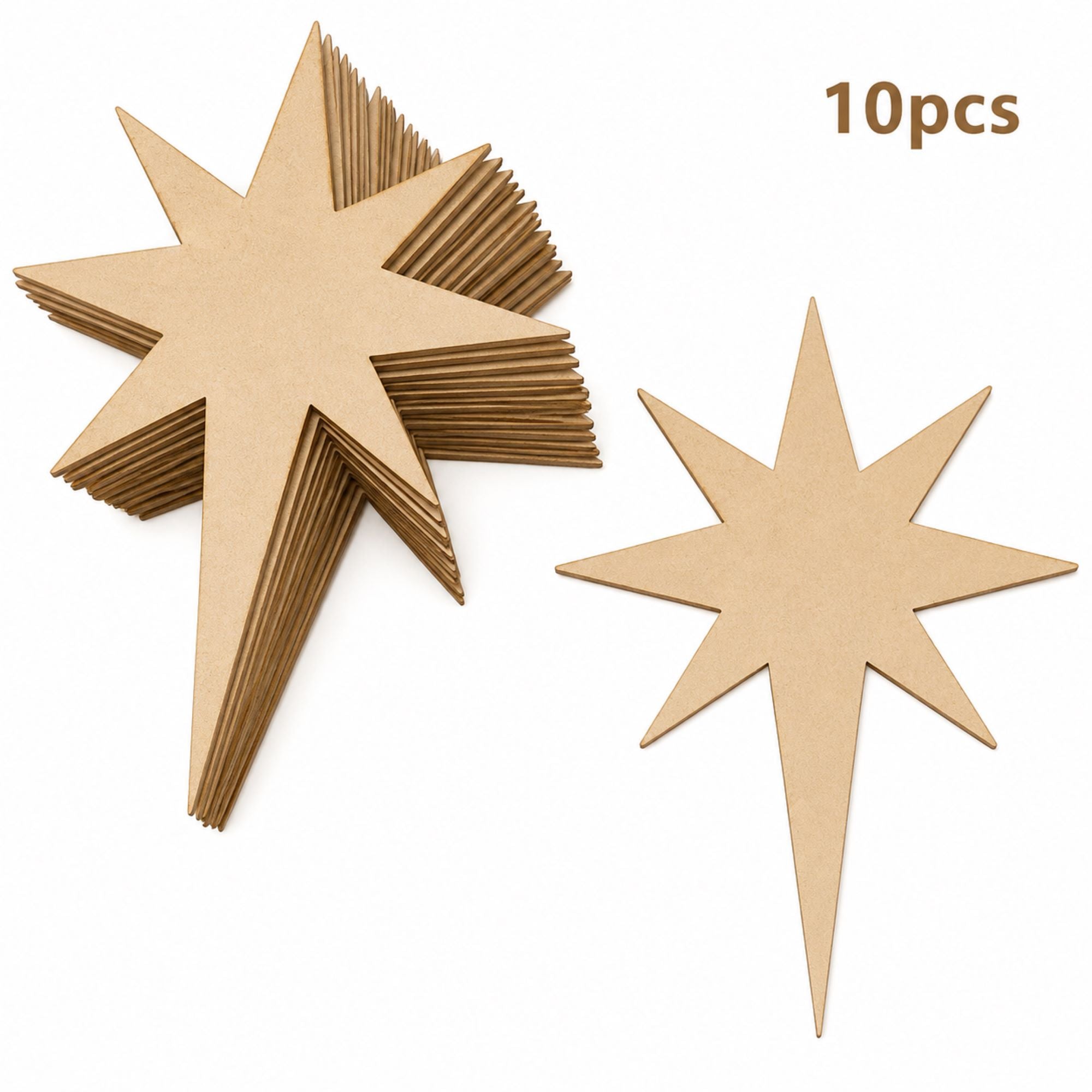 wooden star blank for handmade craft projects