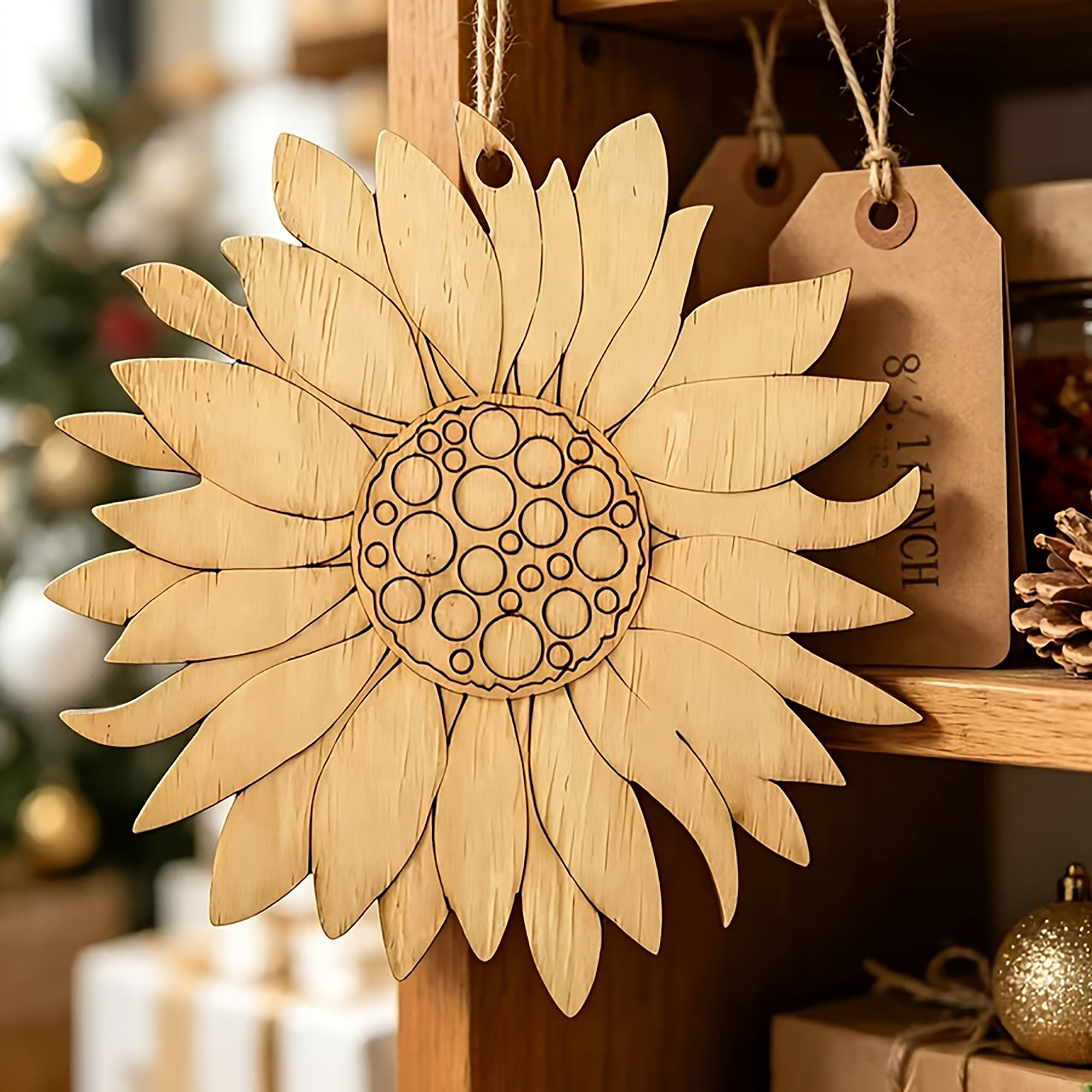 wooden sunflower shapes for diy projects