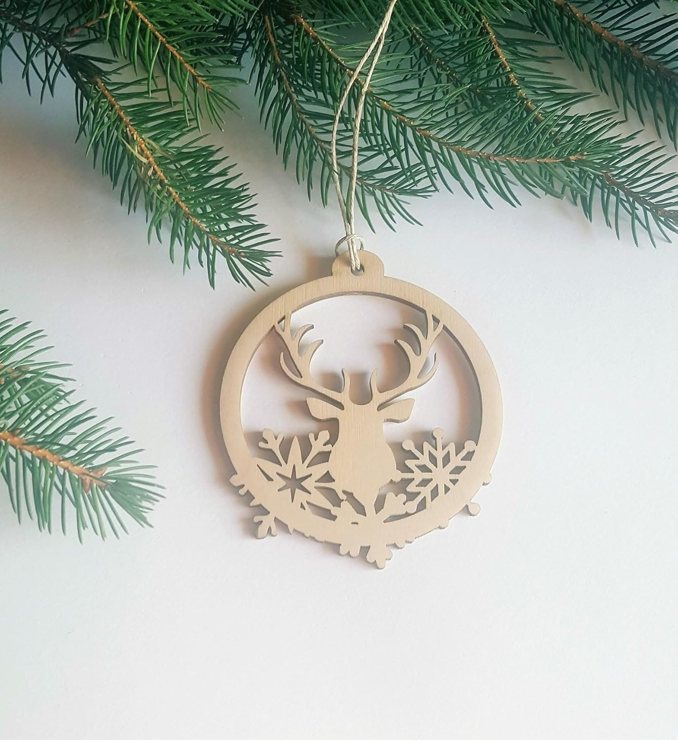unfinished wood holiday baubles
