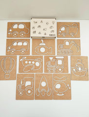vehicle tracing board for kids practice