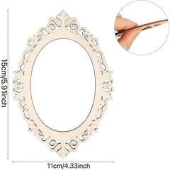unfinished oval wooden frame for painting