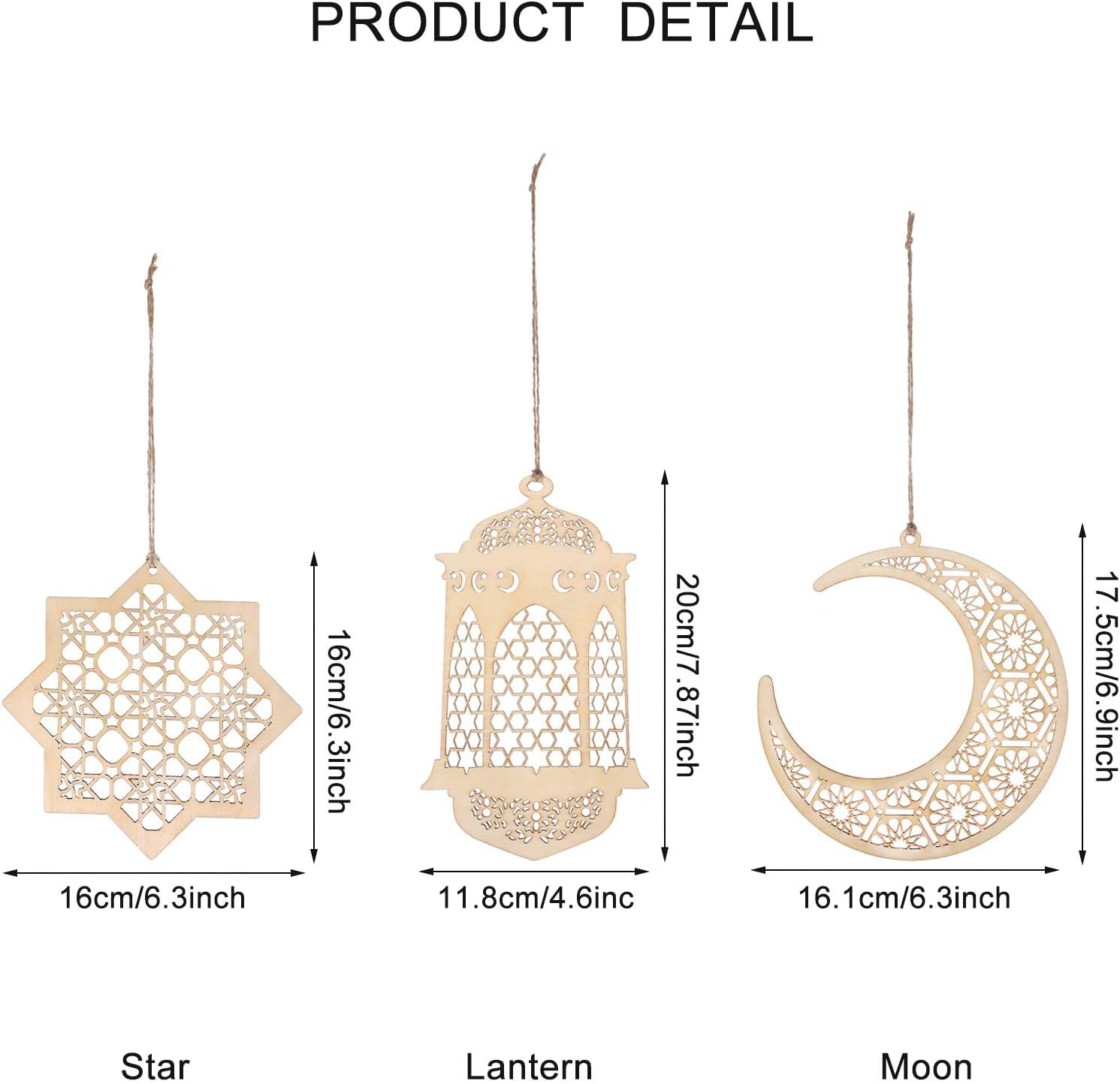 moon star lantern hanging ornaments
