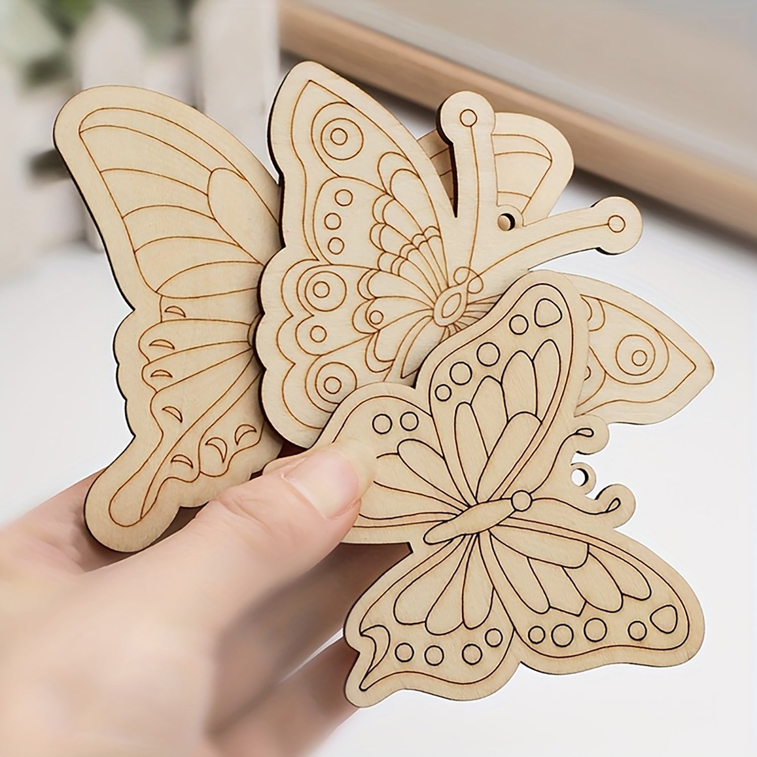 eco-friendly wooden butterfly cutouts for DIY art