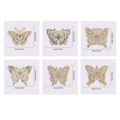 unfinished wood butterfly ornaments for party decorations