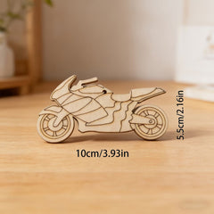laser cut motorcycle mdf craft blank