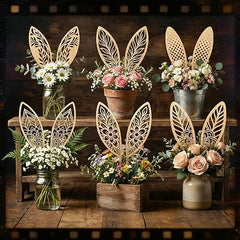 bunny ear wood craft picks
