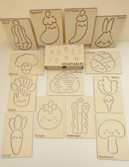 vegetable design mdf tracing board for kids