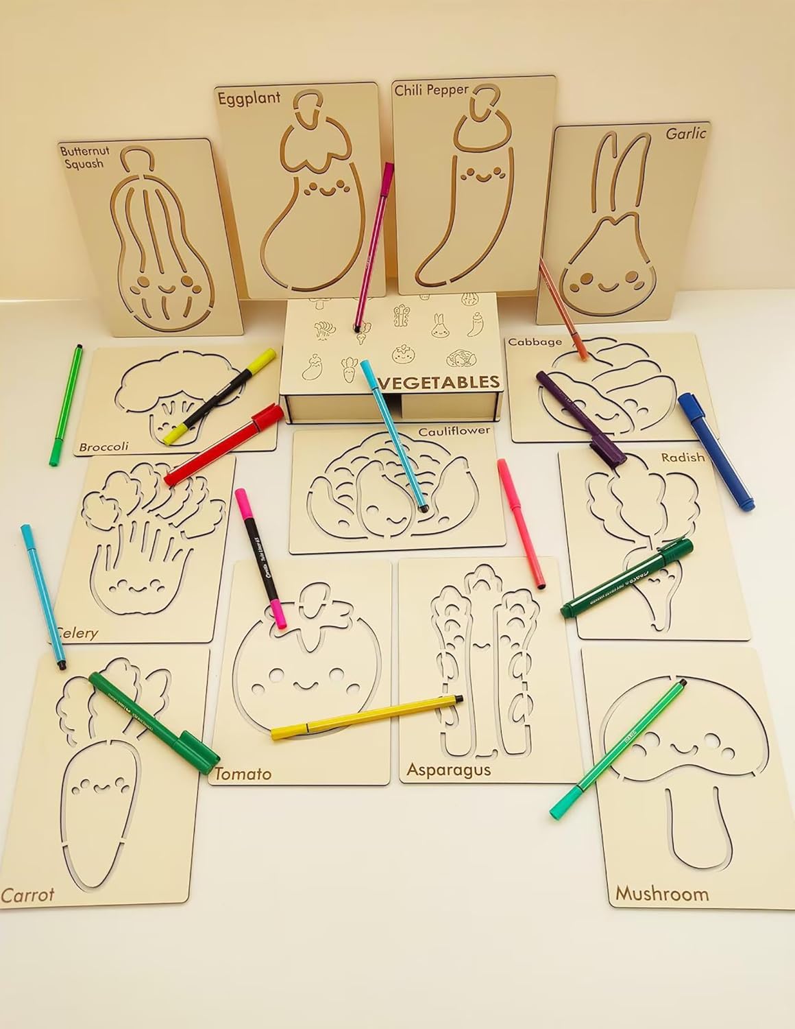 mdf engraved template for art learning