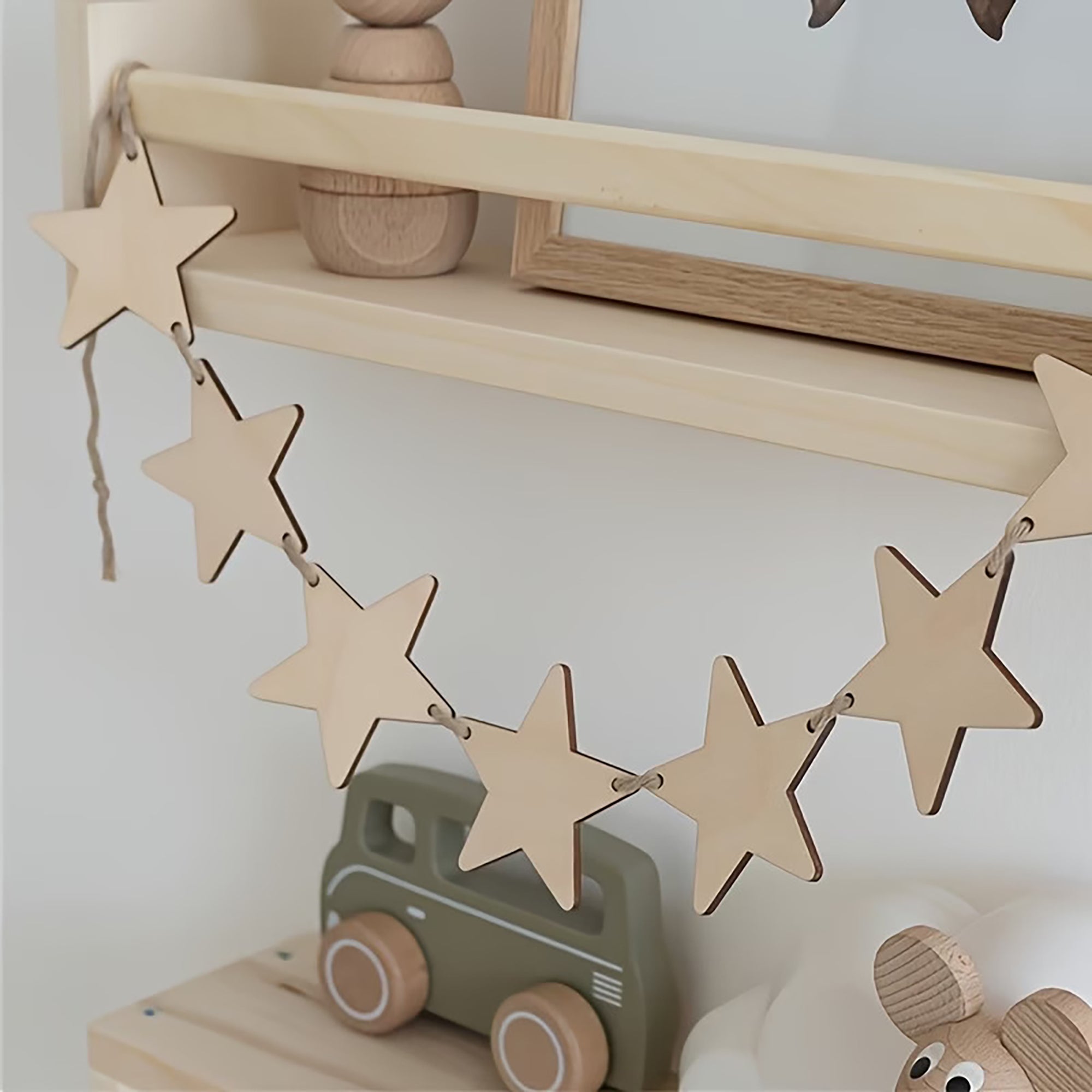 star shape mdf cutout for diy art
