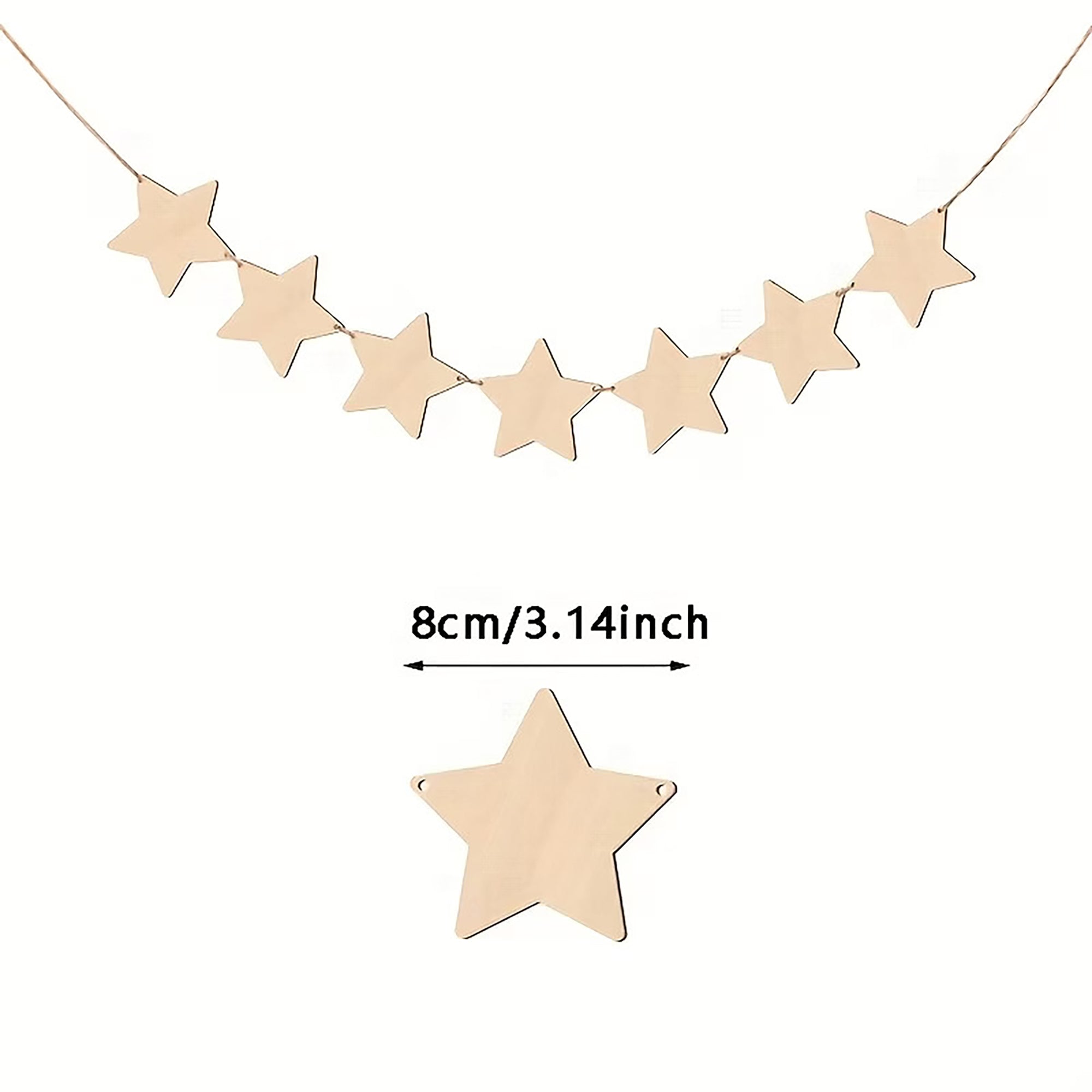 wooden star hanging for craft projects
