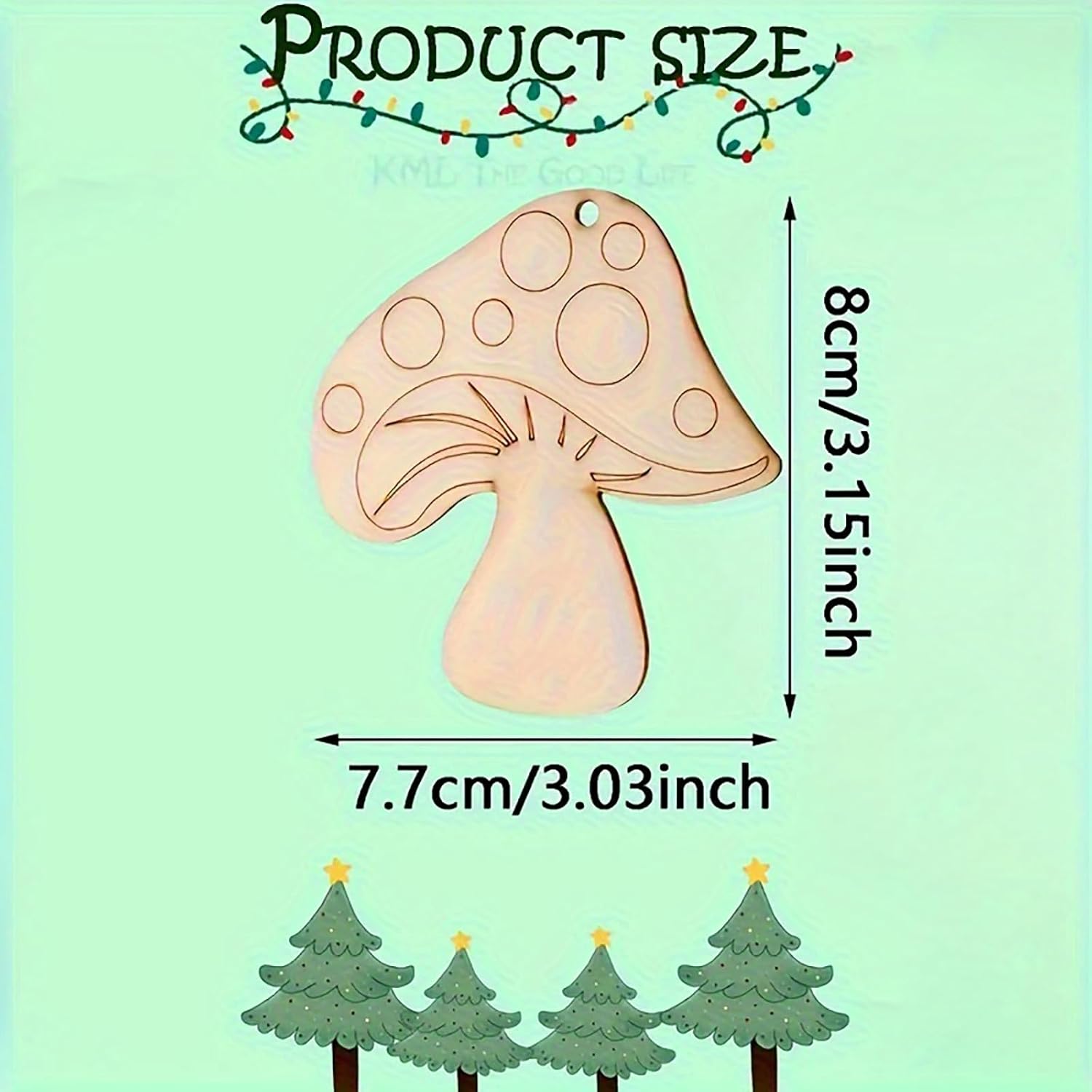 wooden mushroom cutout for painting

