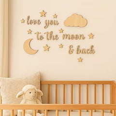 love you to the moon and back decor