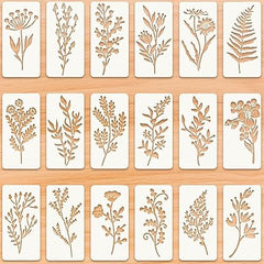 Floral Stencil Sheets: Includes a variety of flower, leaf,