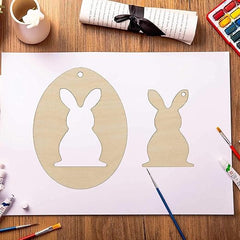 unfinished bunny wood cutout
