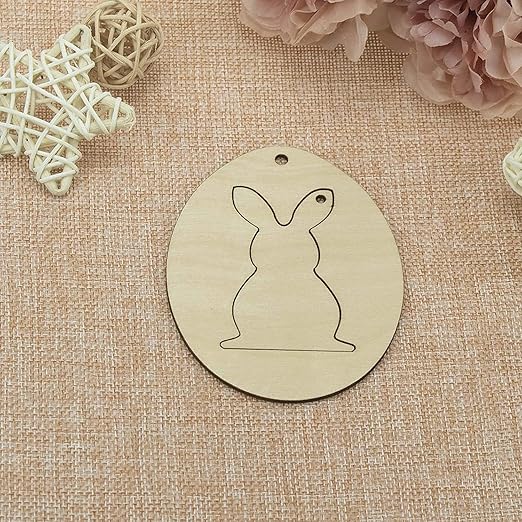 wood bunny shape for painting
