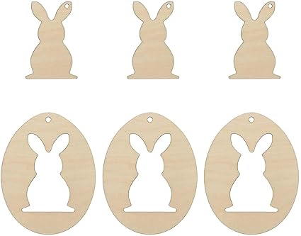 unfinished wood bunny shapes
