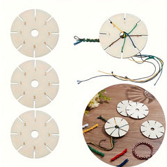 wooden circular weaving loom board for bracelet making