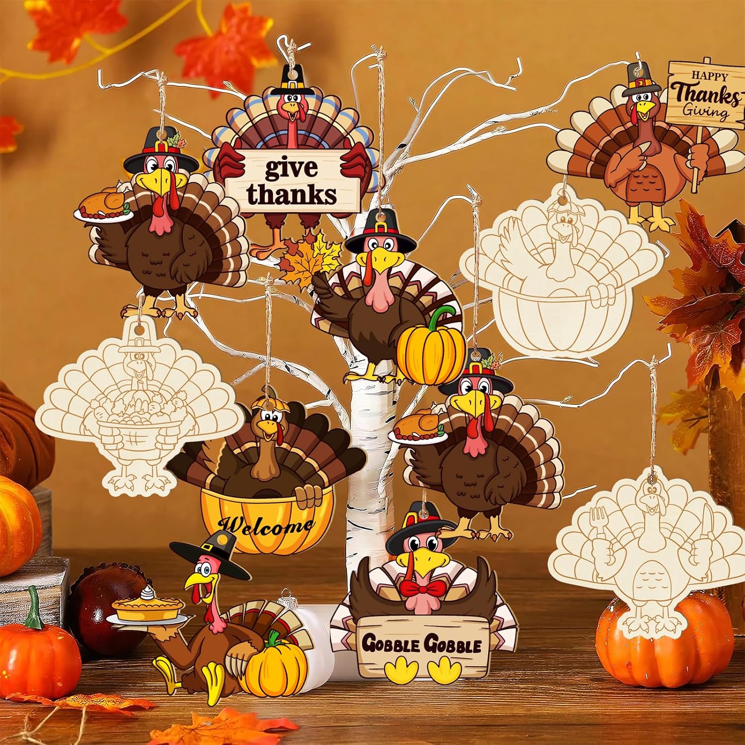 paintable thanksgiving shapes
