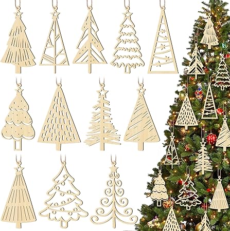 wooden christmas tree cutouts
