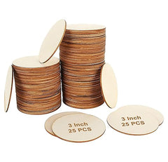 Circle Shape Pine MDF DIY Art & Craft Base 2.7 mm Thick Wooden Hanging Cutouts for Painting & Decoration Cliths