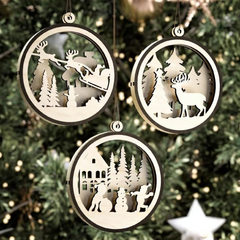 wooden christmas ornaments