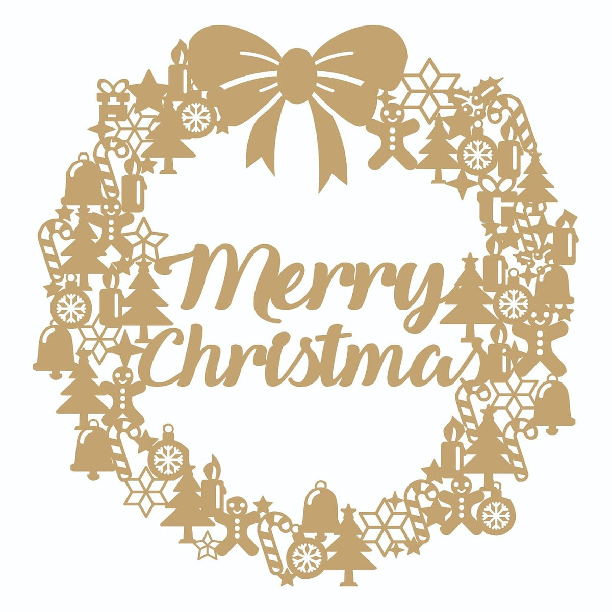 wooden merry christmas cutouts