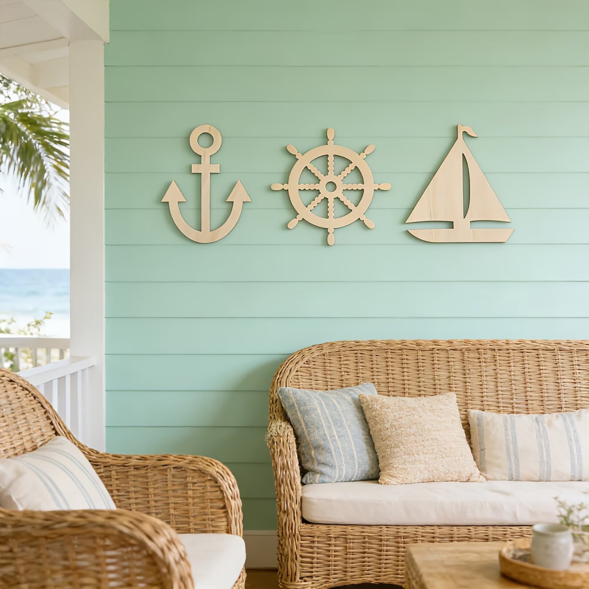 wooden sailing shapes for diy decoration
