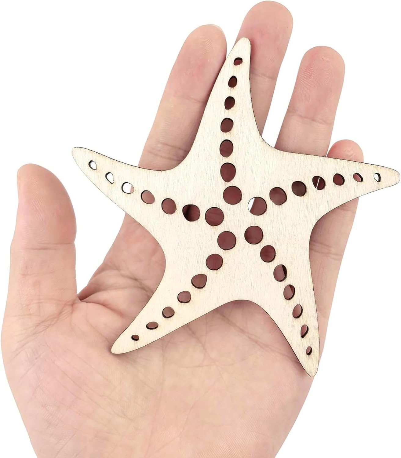 unfinished wood starfish cutout for resin art
