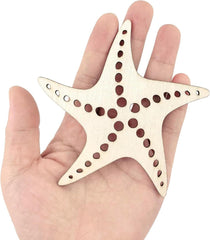 unfinished wood starfish cutout for resin art
