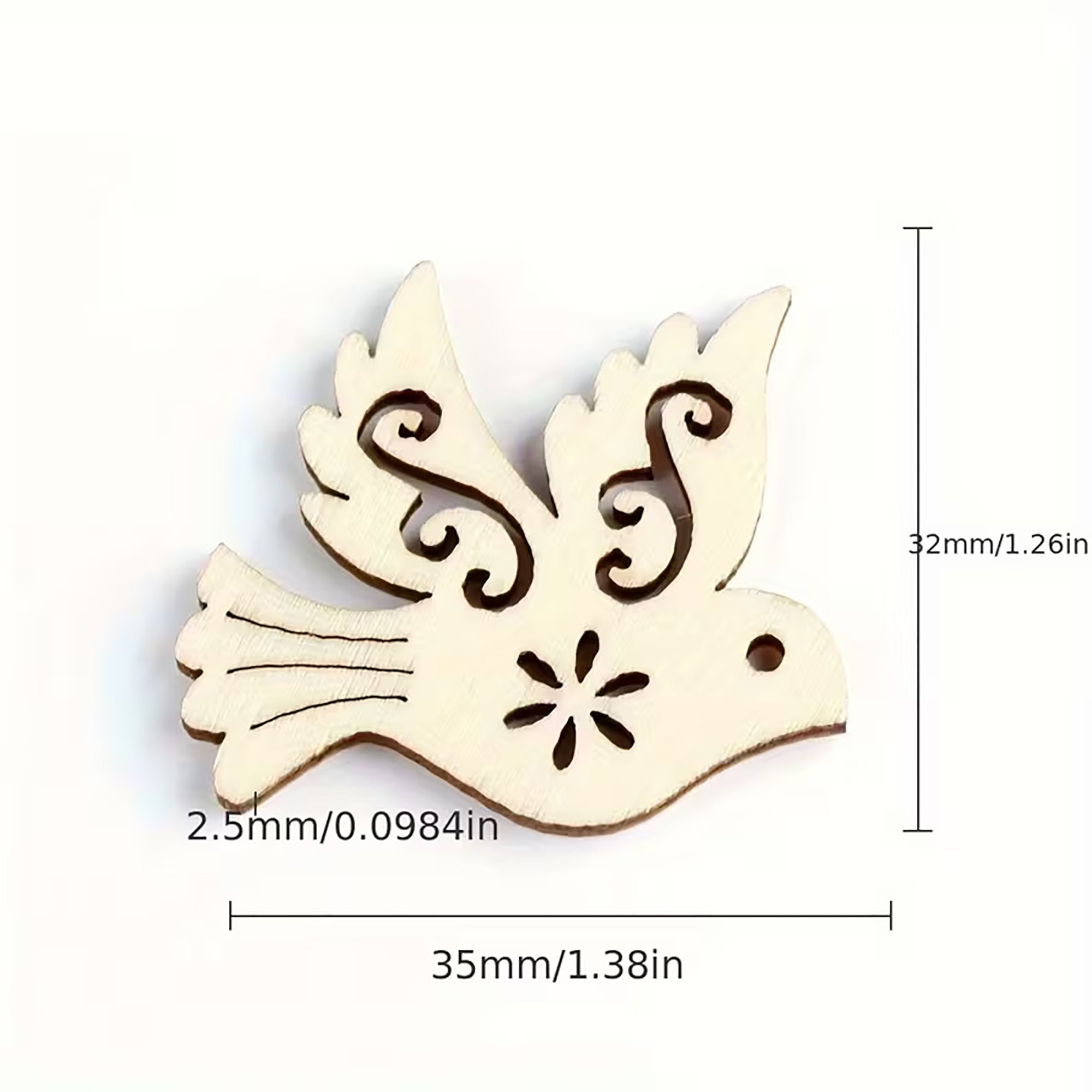 unfinished wooden bird shapes
