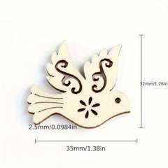 unfinished wooden bird shapes
