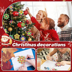 Cliths 36 Pcs Philippine Christmas Tree Ornaments DIY Kit with Wooden Filipino Cutouts Color Pens Paint Your Own Xmas Hanging Decorations Craft Set for Kids Adults